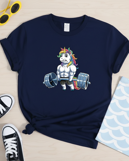 unicorn beach shirt - flat-lay