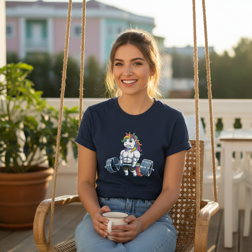 unicorn beach shirt - in-use
