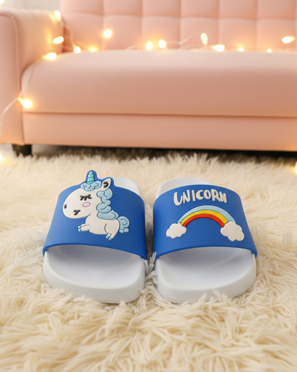 unicorn beach slippers - lifestyle