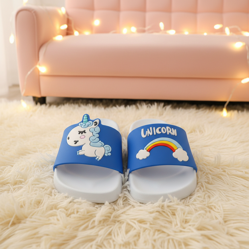 unicorn beach slippers - lifestyle