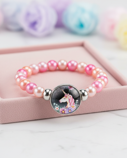 unicorn beaded bracelet - lifestyle