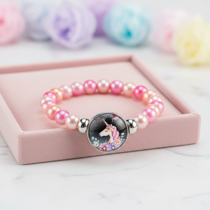 unicorn beaded bracelet - lifestyle