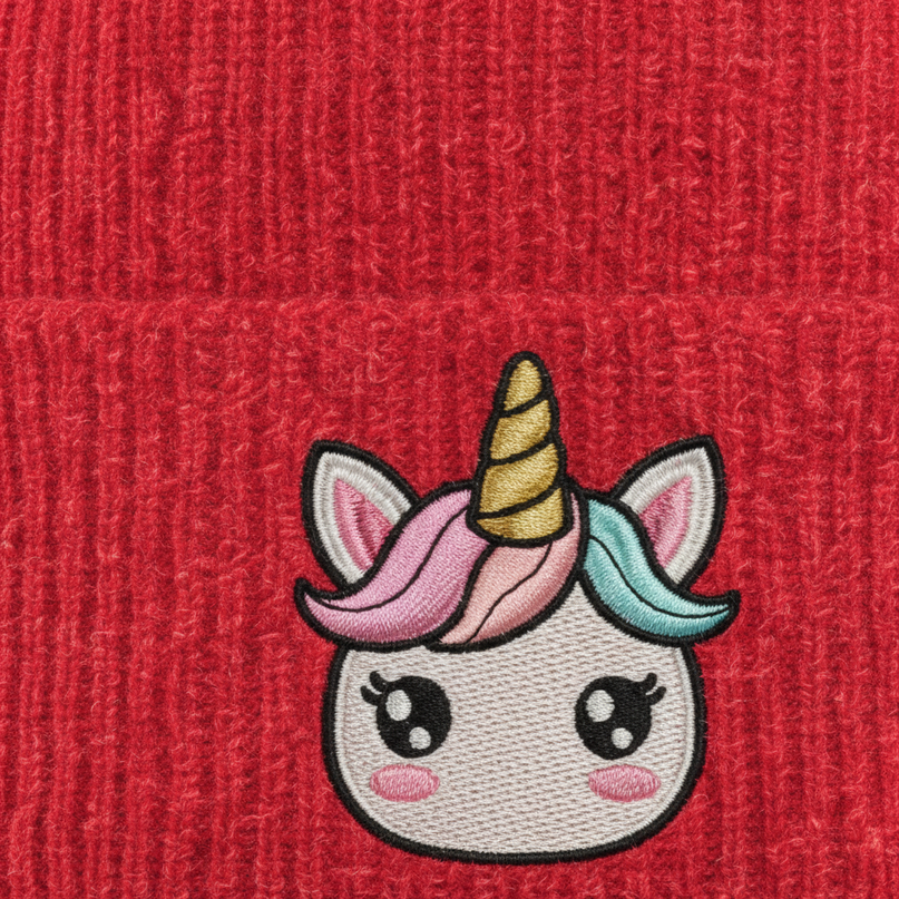 unicorn beanie gift - detail