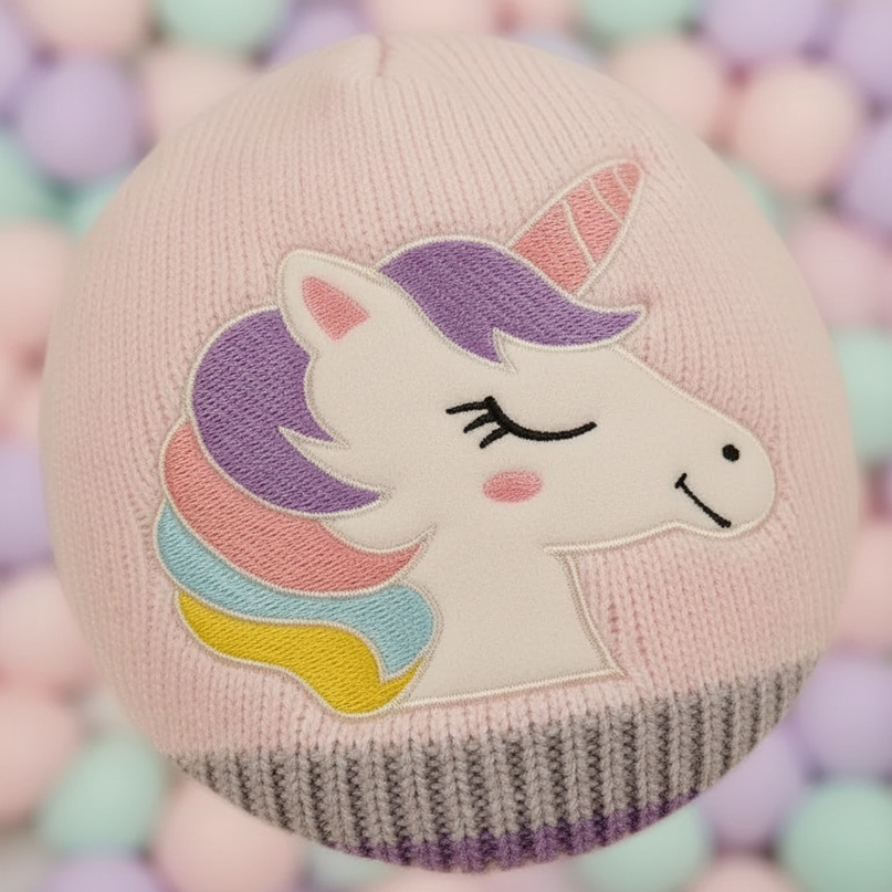 unicorn beanie girls - detail