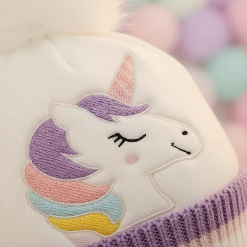 unicorn beanie toddlers - detail