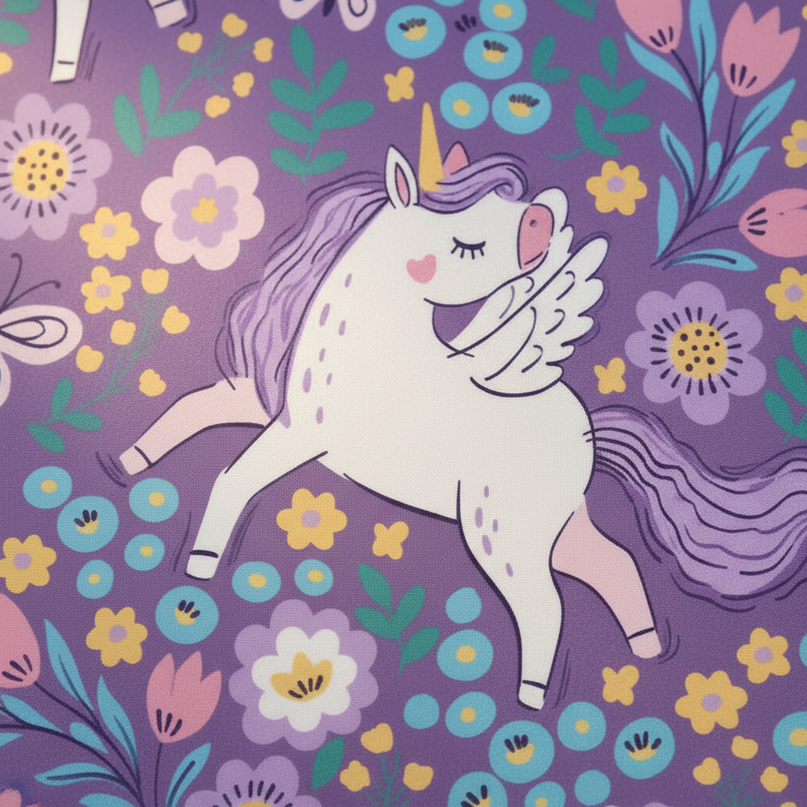 unicorn bedroom curtains - detail