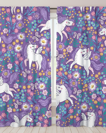 unicorn bedroom curtains - lifestyle