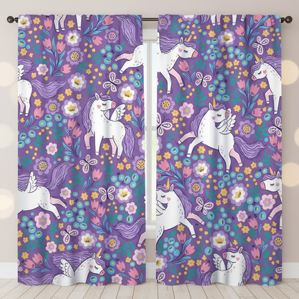 unicorn bedroom curtains - lifestyle