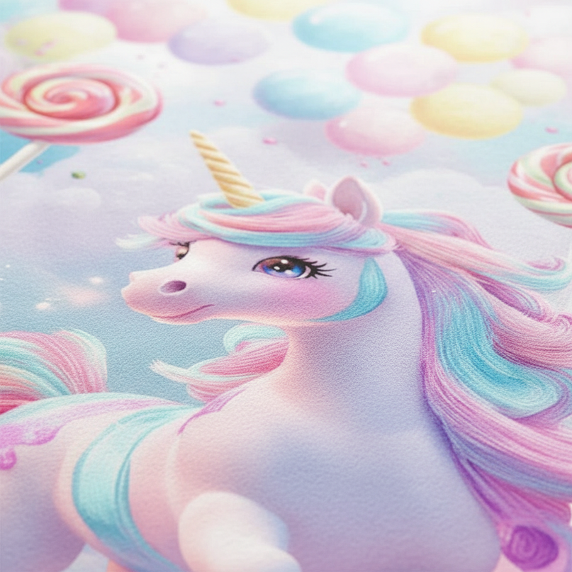 unicorn bedroom rug - detail