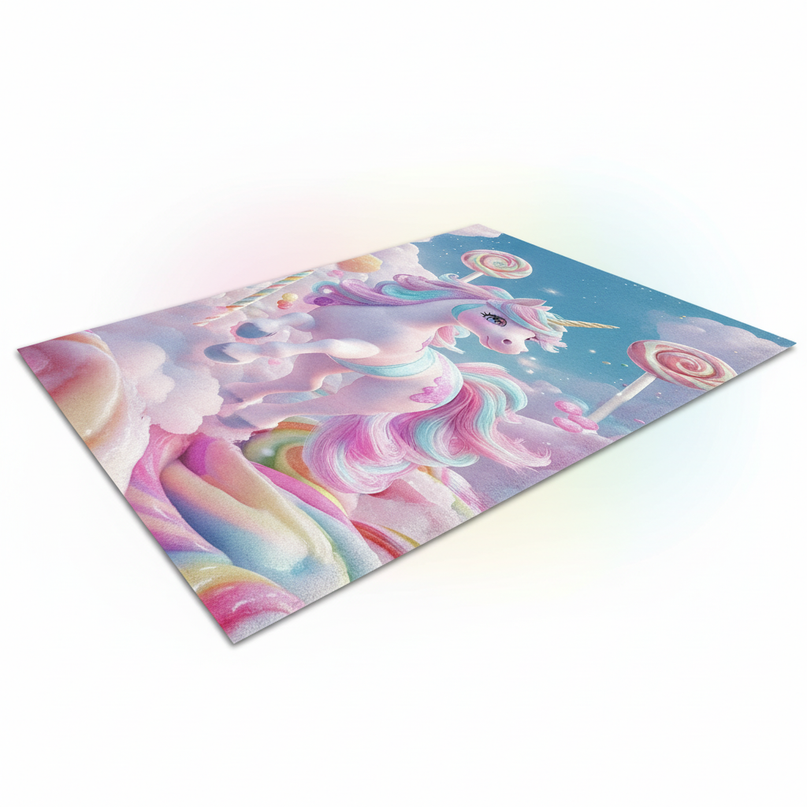 unicorn bedroom rug - white-bg