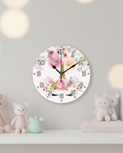 unicorn bedroom wall clock - lifestyle