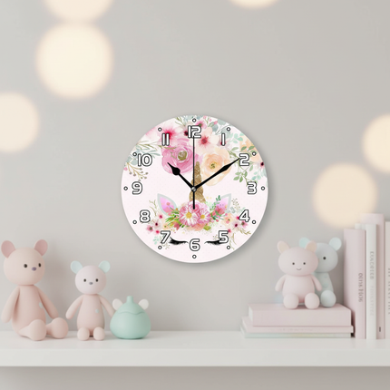 unicorn bedroom wall clock - lifestyle