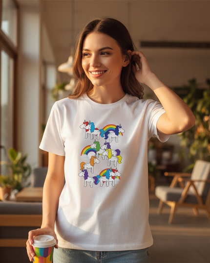 unicorn believer shirt - in-use
