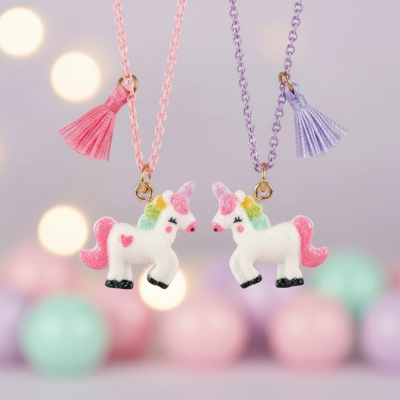 unicorn bff necklace - detail