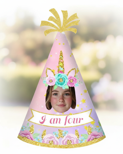 unicorn birthday paper hat - lifestyle