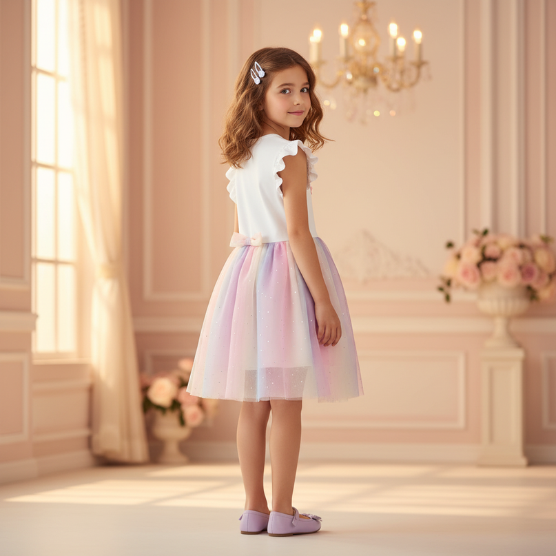 unicorn birthday party dress - back