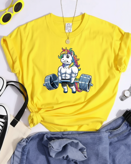 unicorn birthday party shirt - flat-lay