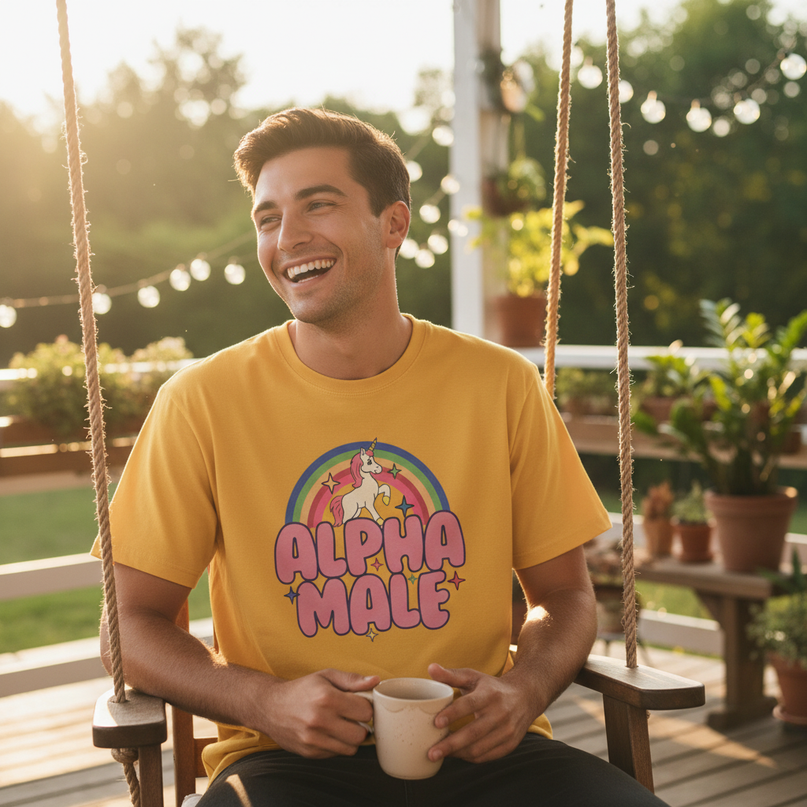 unicorn birthday party shirts - in-use