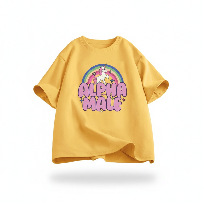 unicorn birthday party shirts - white-bg