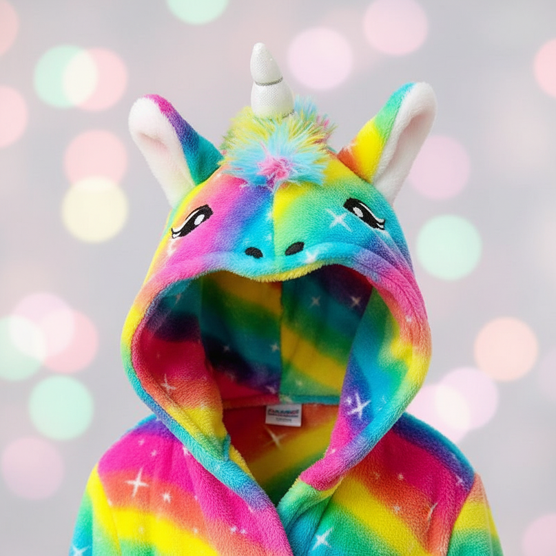 unicorn birthday robe - detail