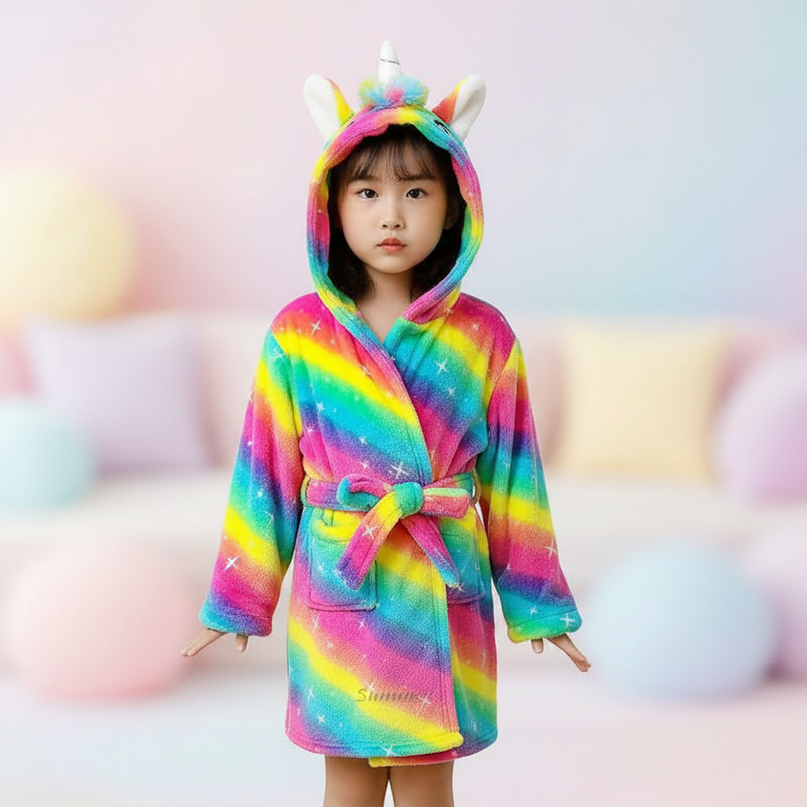 unicorn birthday robe - lifestyle