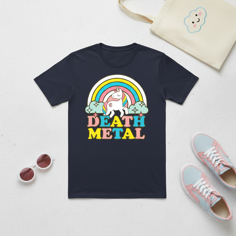 unicorn birthday shirt - flat-lay