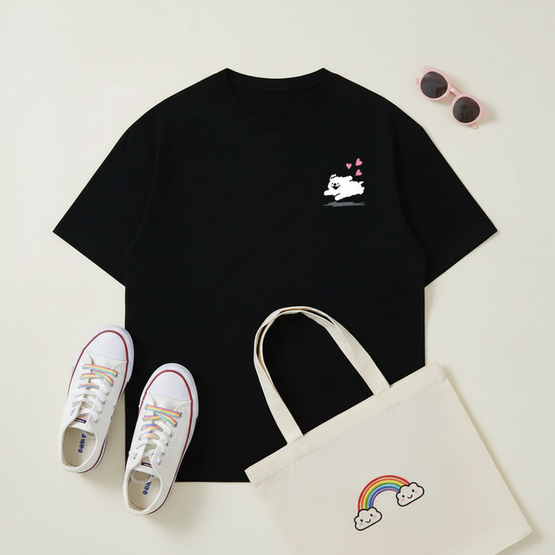 unicorn birthday squad shirts - flat-lay