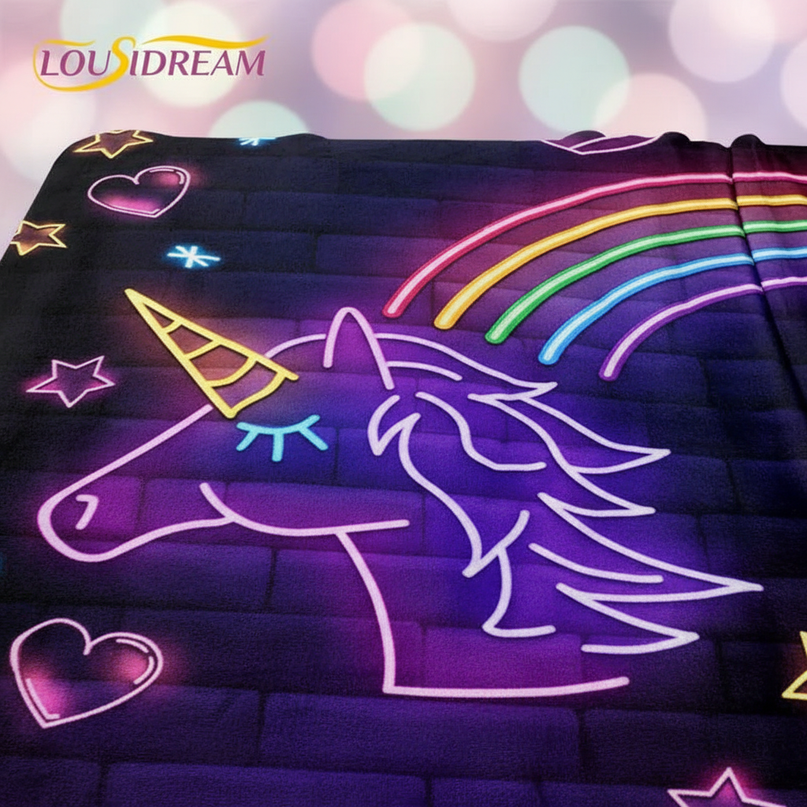 unicorn blanket adults - detail
