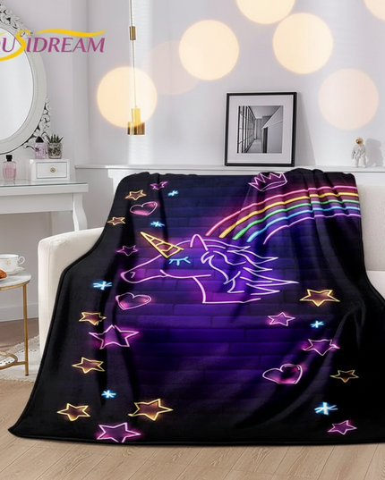 unicorn blanket adults - lifestyle