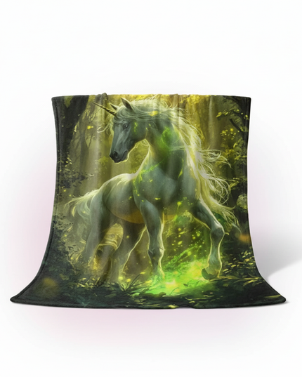 unicorn blanket bed - white-bg