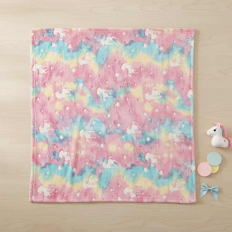 unicorn blanket boys - flat-lay