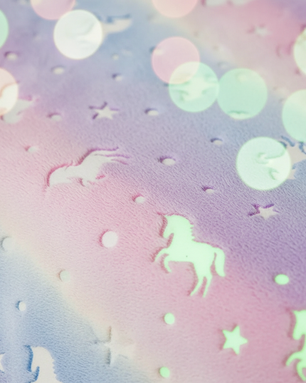 unicorn blanket car seat - detail
