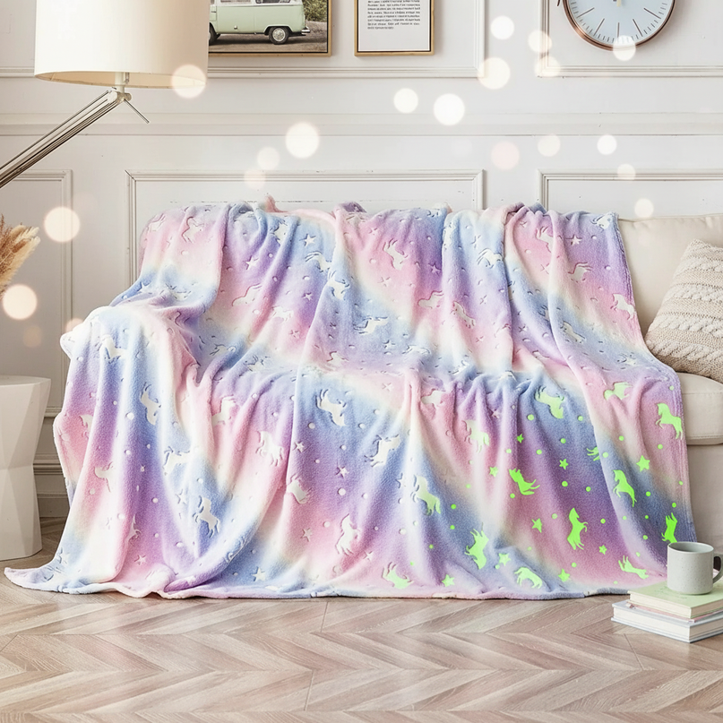unicorn blanket car seat - lifestyle