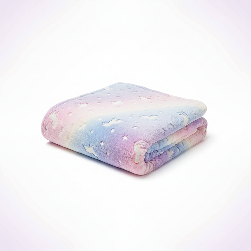 unicorn blanket car seat - white-bg