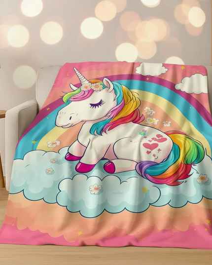 unicorn blanket couch - lifestyle