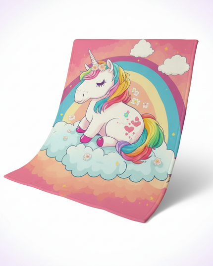 unicorn blanket couch - white-bg