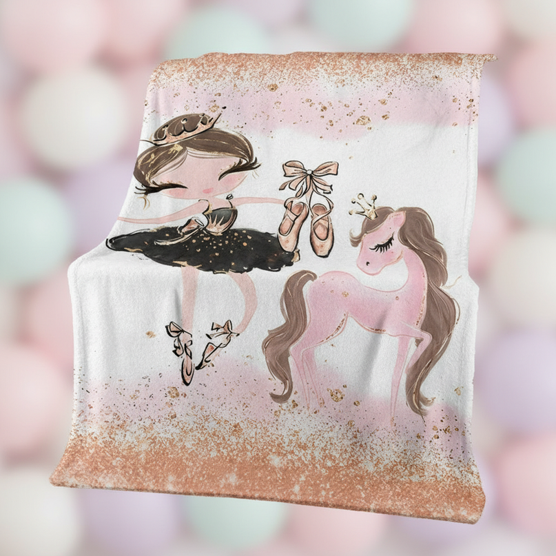 unicorn blanket gift - detail