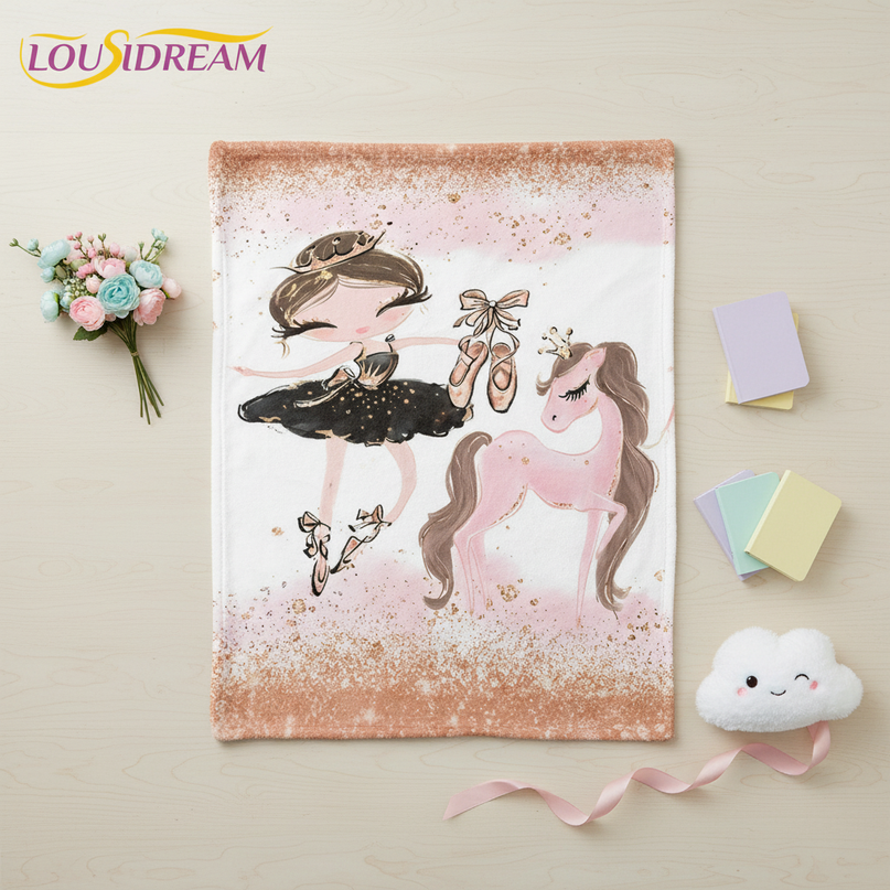 unicorn blanket gift - flat-lay