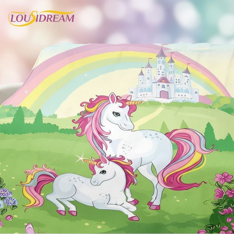 unicorn blanket girls - detail