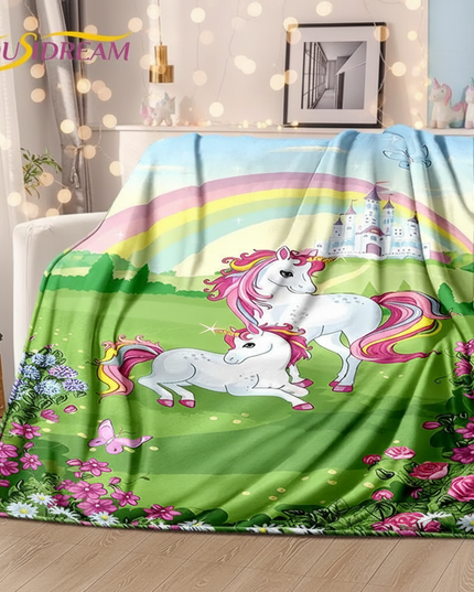 unicorn blanket girls - lifestyle