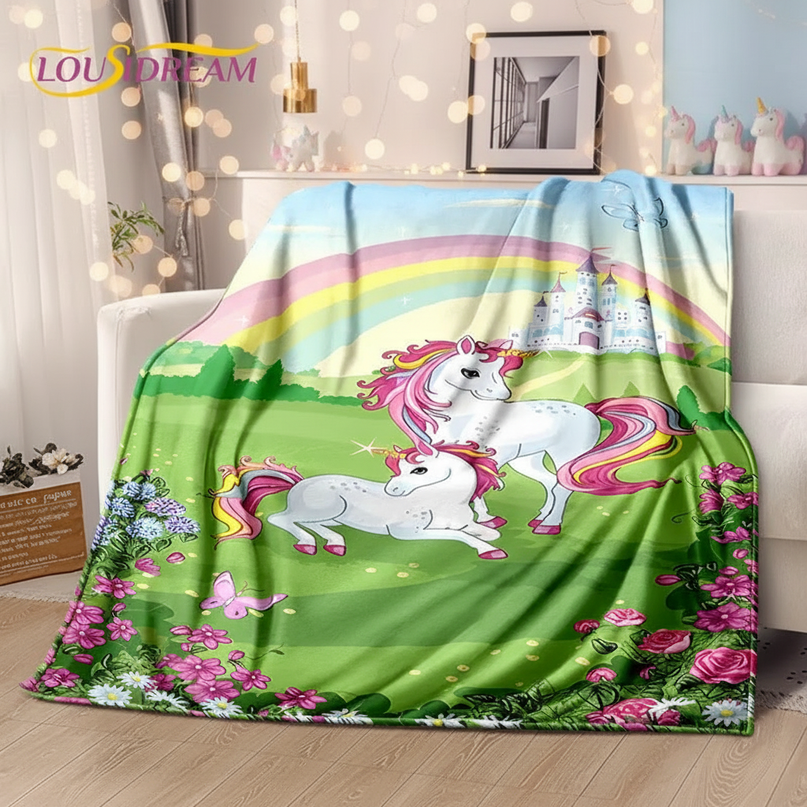 unicorn blanket girls - lifestyle