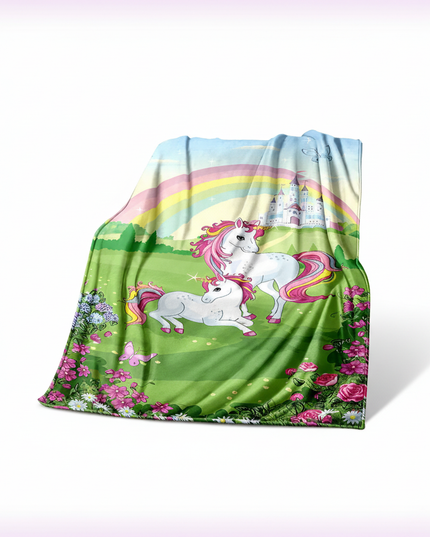 unicorn blanket girls - white-bg