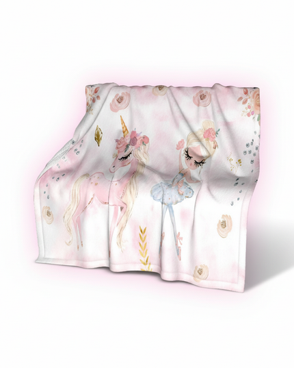 unicorn blanket kids - white-bg