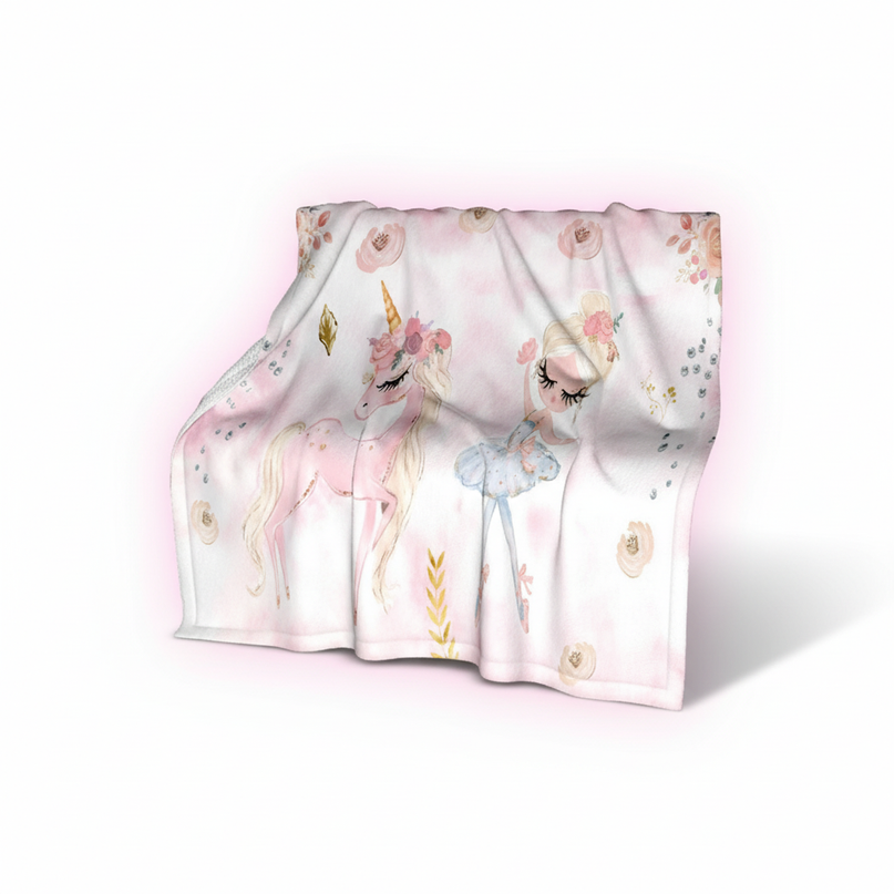 unicorn blanket kids - white-bg