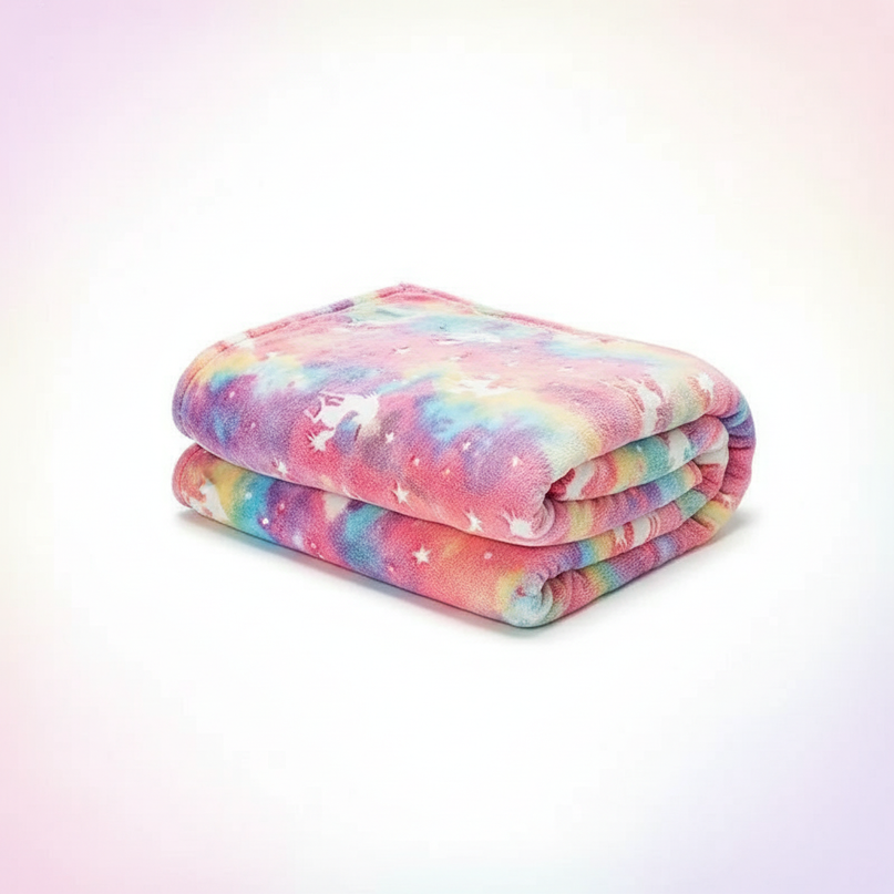 unicorn blanket stroller - white-bg