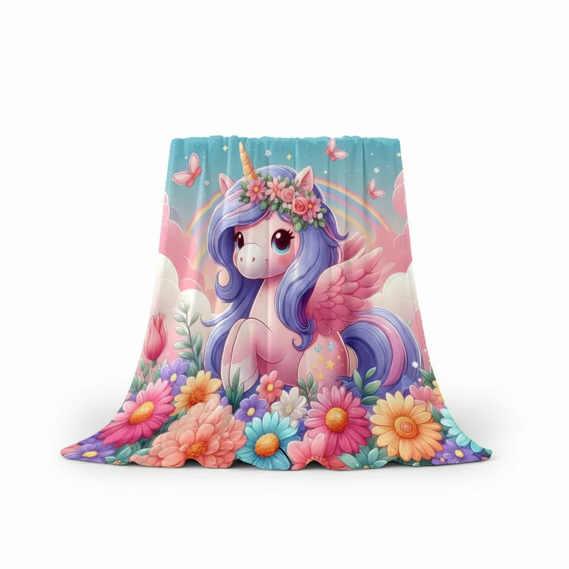 unicorn blanket teens - white-bg