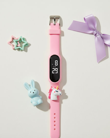 unicorn blush watch - flat-lay