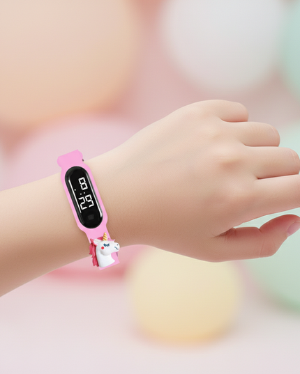unicorn blush watch - in-use