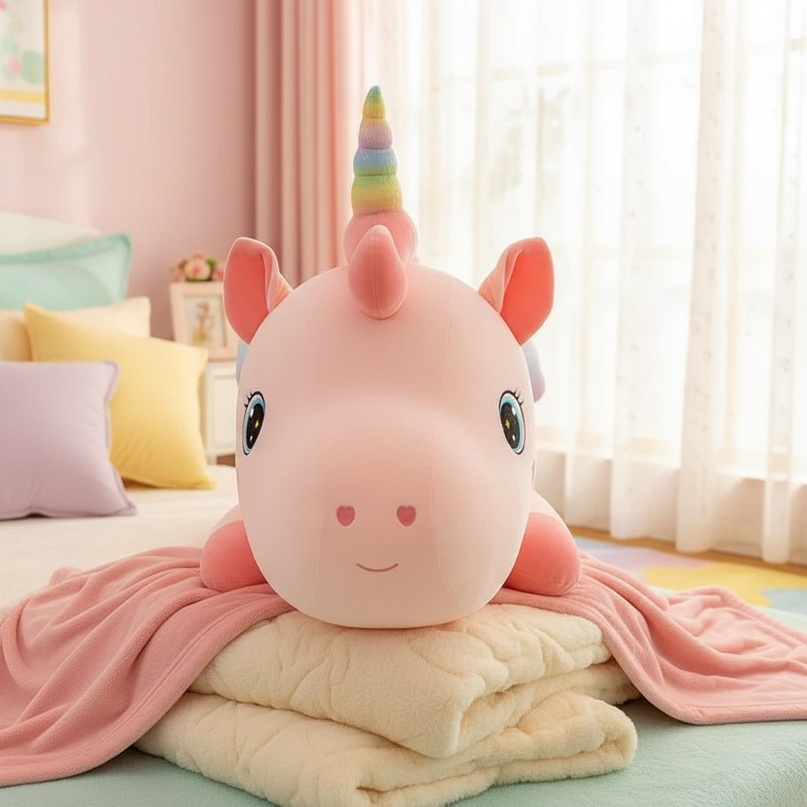 unicorn body pillow plush - lifestyle
