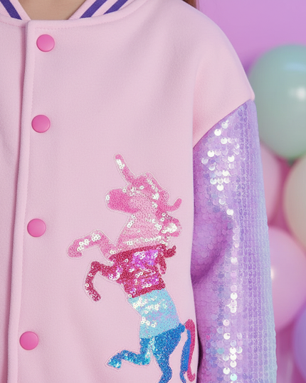 unicorn bomber jacket - detail